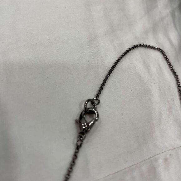 Snake necklace with faux diamonds red eyes making a figure 8 shape dark silver - Picture 5 of 7